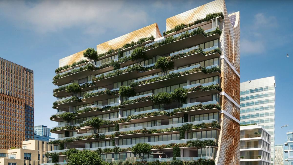 Groene gevels appartementen Amsterdam